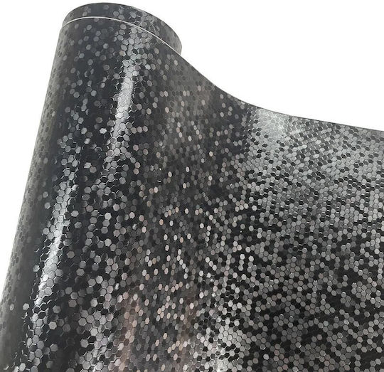 Premium Decorative Car Film Honeycomb Black 3d Hexagonal Pattern Self-adhesive Uv Resistant Size 150 X 100cm