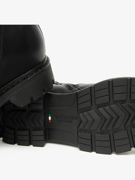 Leather Women's Ankle Boots Black