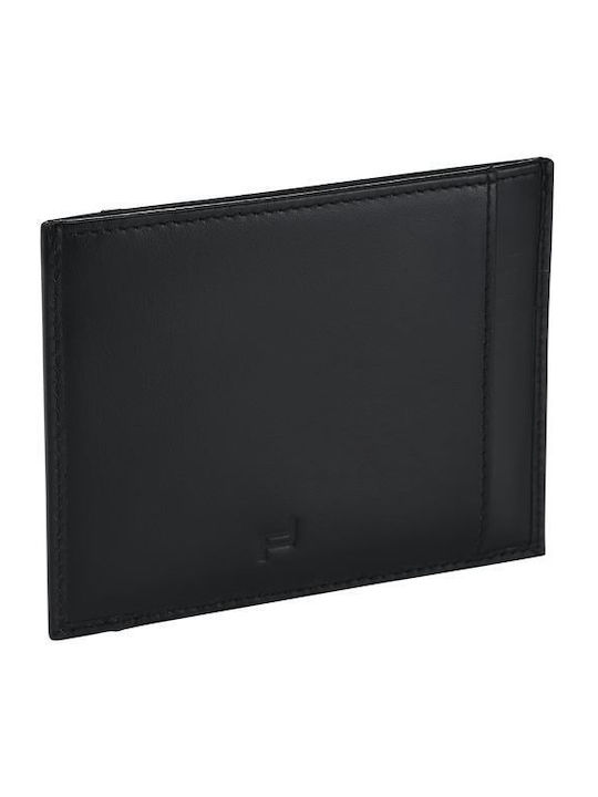 Classic Cardholder Δερμάτινο Ανδρικό Πορτοφόλι Καρτών Μαύρο