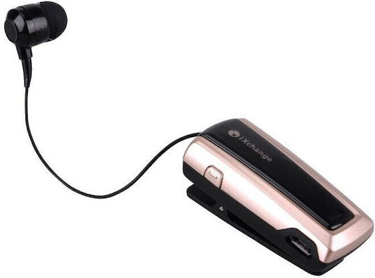iXchange UA24 V2.0 In-ear Bluetooth Handsfree Ακουστικό Πέτου Χρυσό