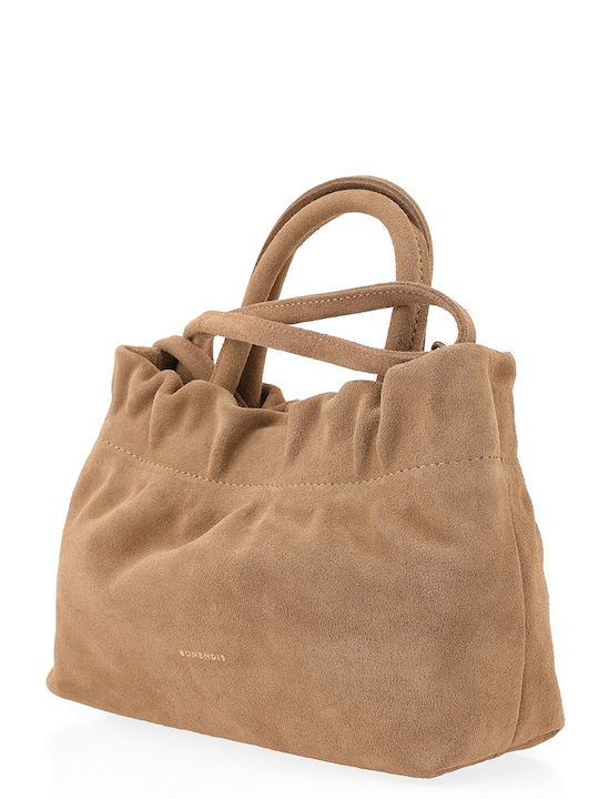 Leather Women's Handbag Beige