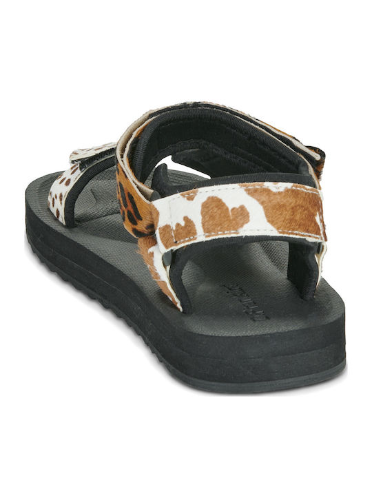 Forest Flache Sandalen für Damen Schwarz