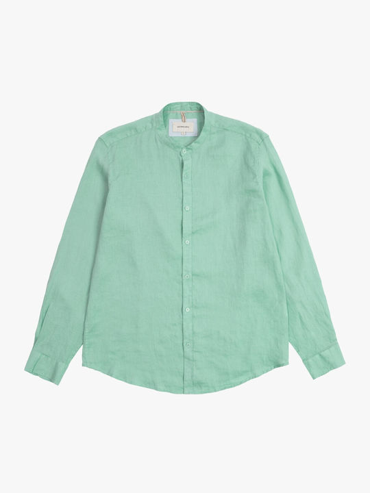 Long Sleeve Linen Shirt in Regular Fit Mint