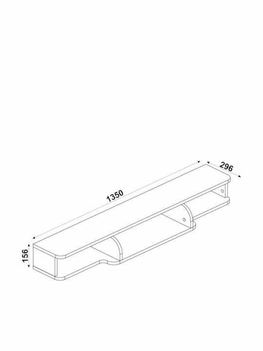 Stand TV Alb L135xA29.6xÎ15.6cm