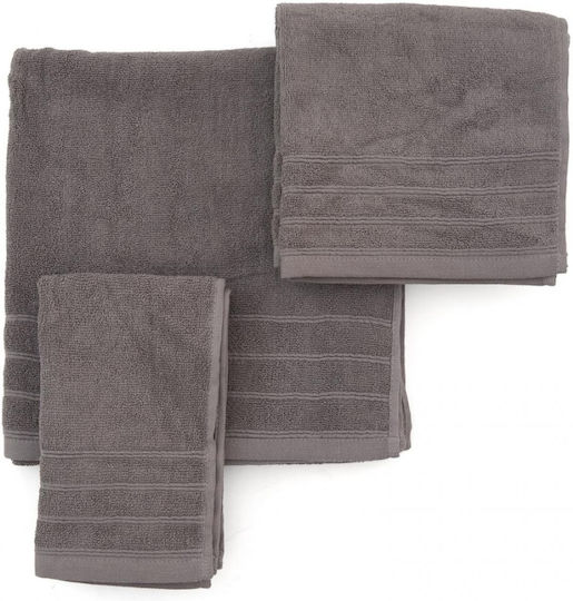 Heinner Ravelia Badetuch 70x140cm Graue Körperhandtuch mit 500g/m²