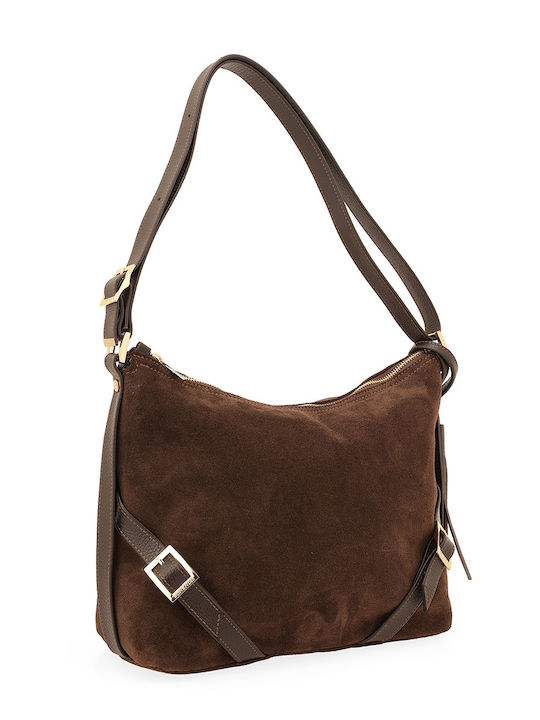 Leather Women's Shoulder Bag Brown