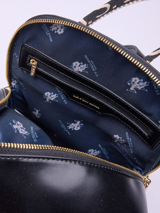 Women's Backpack Bag from Synthetic Leather Black