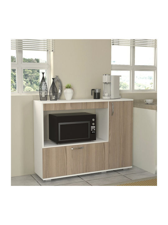 Επιδαπέδιο Ντουλάπι White-brown 118.2x35x90εκ.