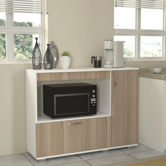 Επιδαπέδιο Ντουλάπι White-brown 118.2x35x90εκ.