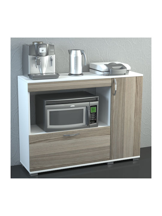 Επιδαπέδιο Ντουλάπι White-brown 118.2x35x90εκ.