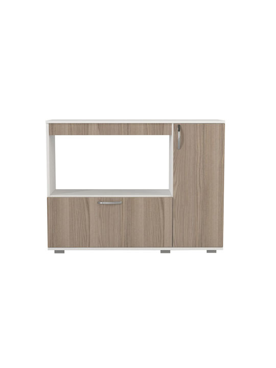 Επιδαπέδιο Ντουλάπι White-brown 118.2x35x90εκ.
