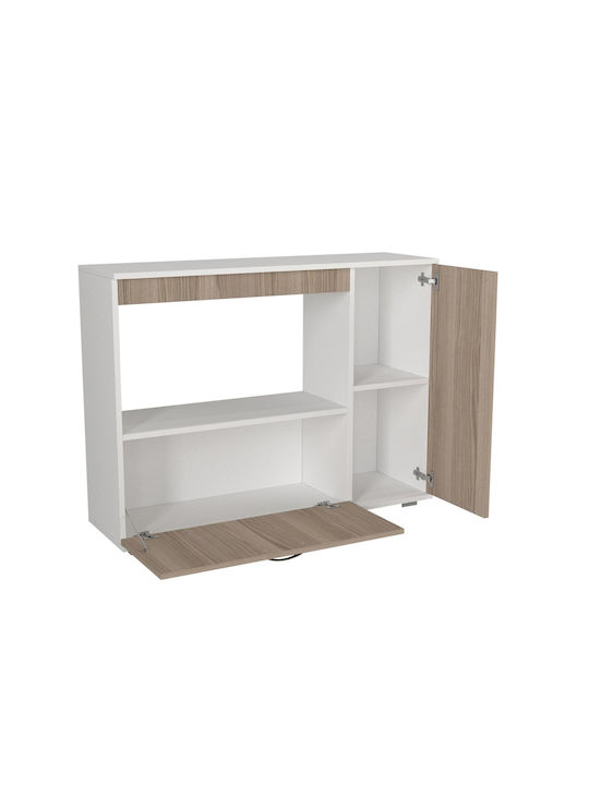 Επιδαπέδιο Ντουλάπι White-brown 118.2x35x90εκ.