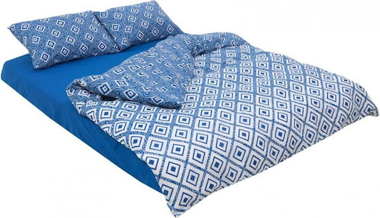 Heinner Set Cearceafuri de Pat Semi Dublu 180x200cm Albastre 4 Bucăți