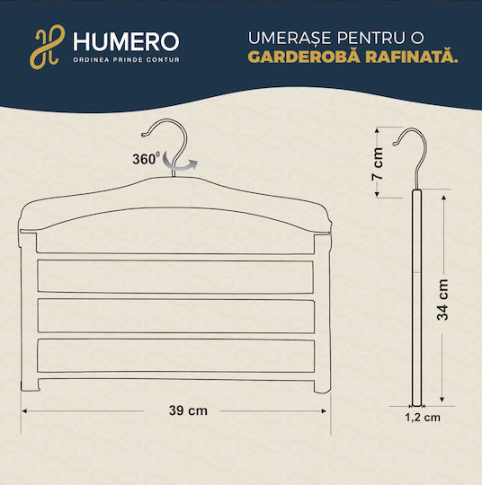 UnicUtil Kremastră Dulap Pliabilă pentru Pantaloni din Lemn Bej UUUM58