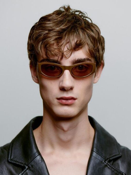 A.Kjaerbede Unisex Sunglasses With Brown Frame And Brown Lens KL2405-011