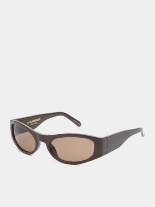 A.Kjaerbede Unisex Sunglasses With Brown Frame And Brown Lens KL2405-011