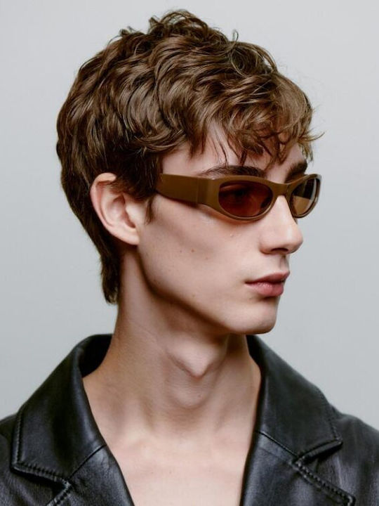 A.Kjaerbede Unisex Sunglasses With Brown Frame And Brown Lens KL2405-011
