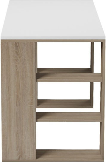 Schreibtisch Colmar Holz Sonoma-Weiß 140x60x75cm
