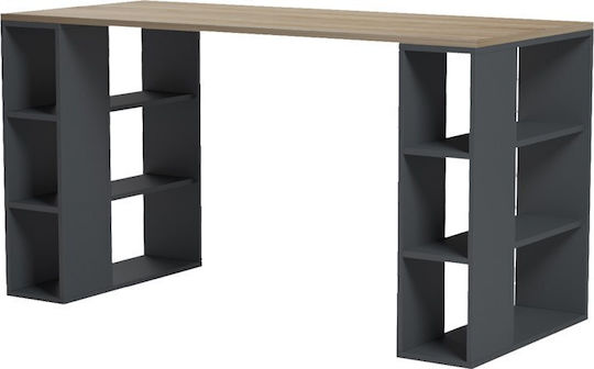 Γραφείο Colmar Ξύλινο Ανθρακί- Sonoma 140x60x75εκ.