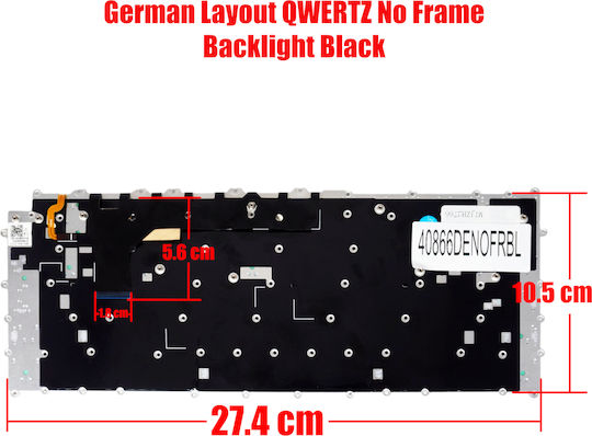 German Laptop Keyboard Samsung Galaxy Book S NP767 NP767XCM NP767XCM-XP1020 NP767XCM-K01US NP767XCM-K02US NP767XCM-K01IT NP767XCM-K03 BA59-04503A DE Without Frame Backlit Gray Cod.40866denofrbl
