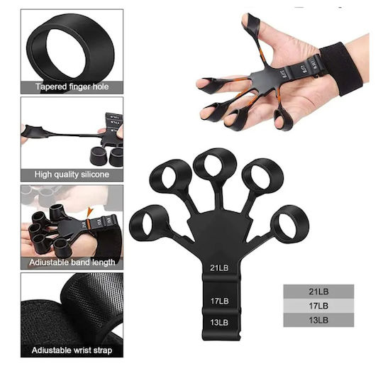 Power Gripper Ring Fingers Hands Black