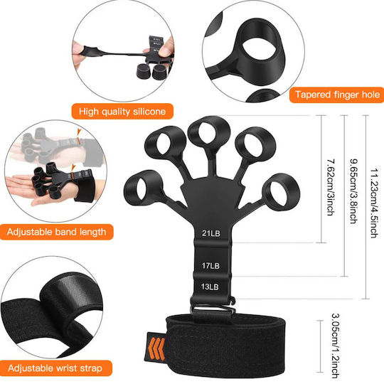 Power Gripper Ring Fingers Hands Black