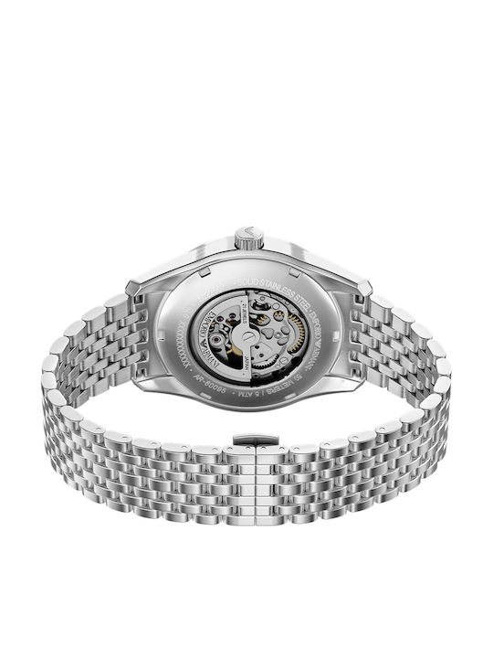Emporio Armani Men's Watch 43mm Automatic with Silver Metal Bracelet