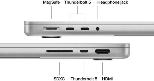 Apple MacBook Pro 14.2" IPS Retina Display 120Hz (M5 Pro-15-Core/24GB/2TB SSD/16-Core GPU) Silver (International English Keyboard)