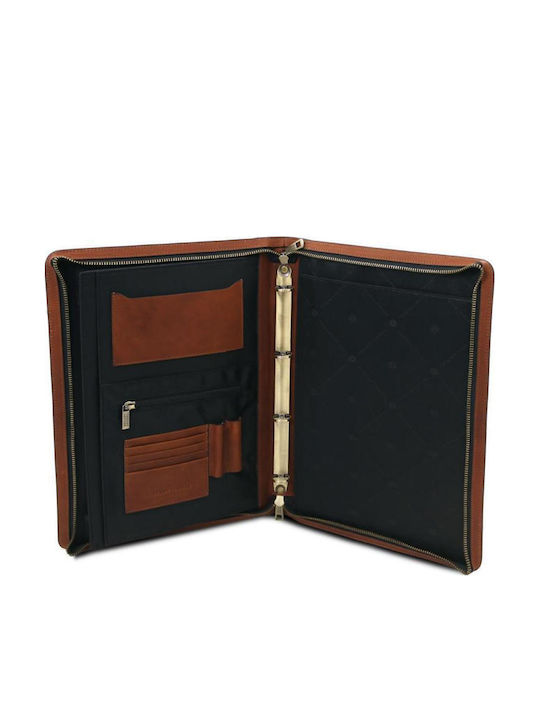 Leather Men's Card Wallet Brown