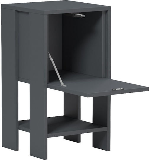 Bedside Table Reppo Wooden Gray 30x30x55cm