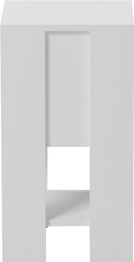 Bedside Table Reppo Wooden White 30x30x55cm