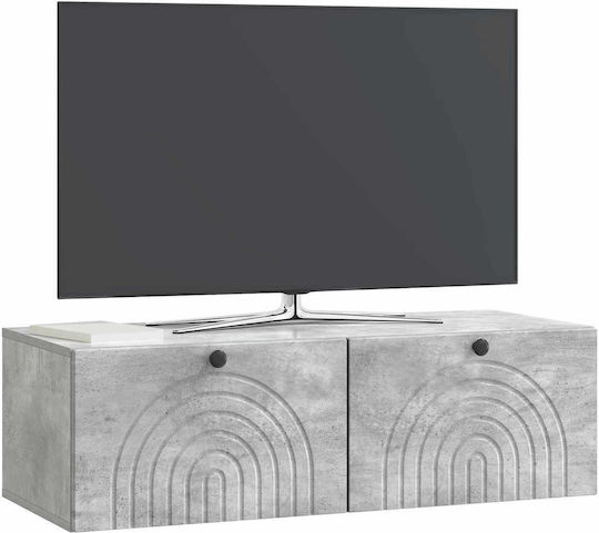 Wall Mounted Living Room Display Cabinet Made of Black Metal 99x41x30cm