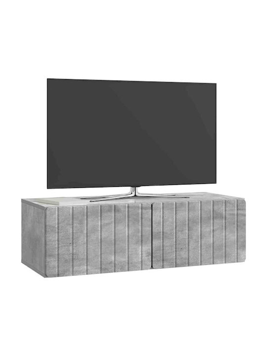 Wand Wohnzimmer Schrank aus Spanplatte Grau 98x41x30cm