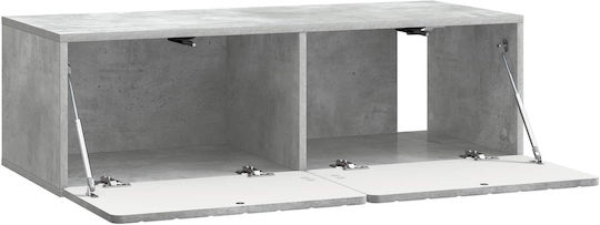 Wall Living Room Cabinet made of Particle Board Grey 98x41x30cm