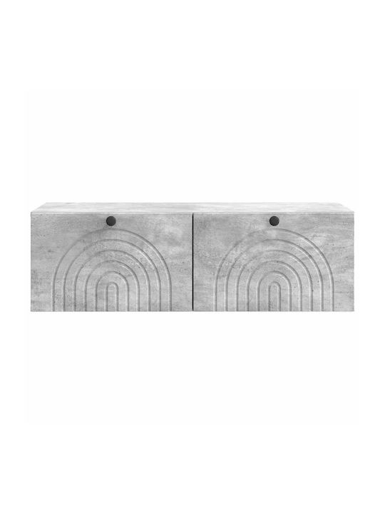 Wall Living Room Cabinet Made of Black Metal 99x41x30cm