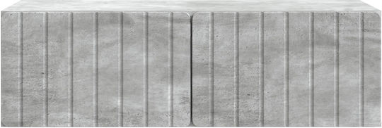 Wall Living Room Cabinet made of Particle Board Grey 98x41x30cm