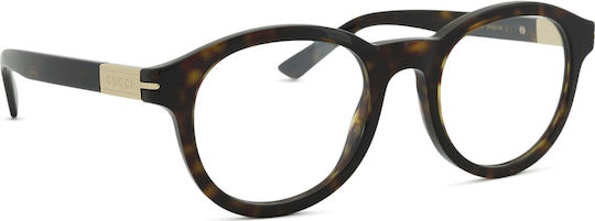 Gucci Women's Acetate Brown Tortoise Prescription Eyeglass Frame GG1503O 002