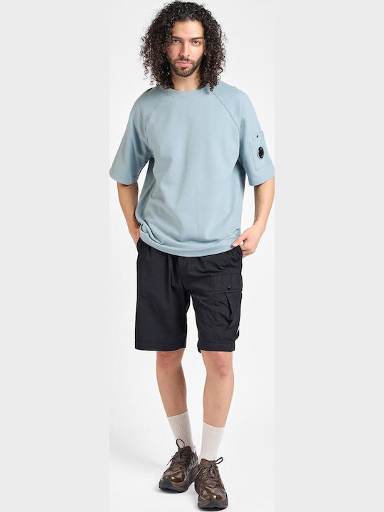 Short Sleeve Blue Blouse