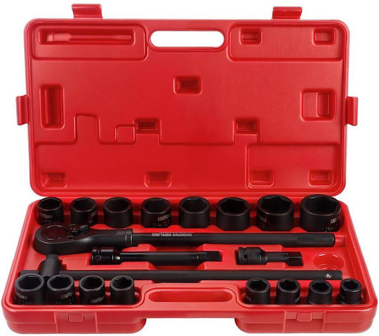 Kraft & Dele Ratchet With 3\4" Socket Set 21 Pieces