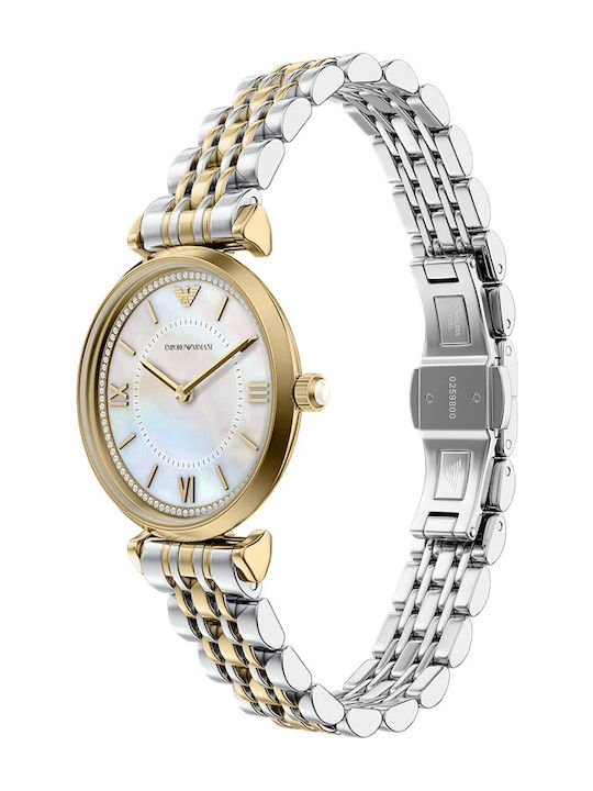 Emporio Armani Gianni T-bar Set Womens Watch 32mm Battery White