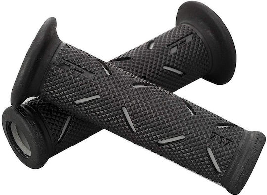 Set 2 Bucăți Mânere Universale Antiderapante din Cauciuc pentru Moto ATV Culoare Neagră