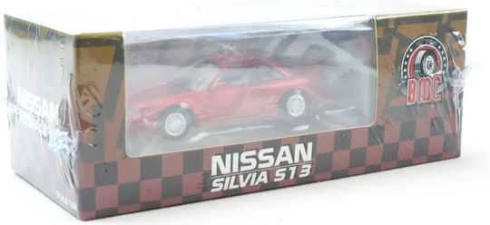 Model Mașină Nissan Silvia S13 Metalic Roșu Scara 1:64