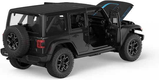Jeep Wrangler Rubicon 4xe Черен Метален Автомобил 1:24 Мащаб