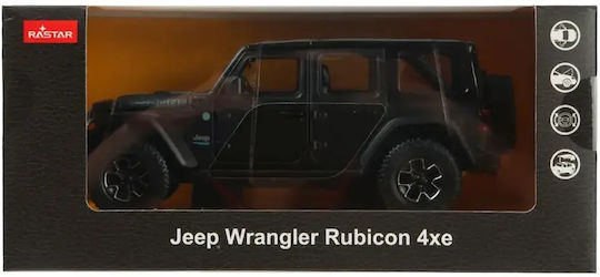 Jeep Wrangler Rubicon 4xe Черен Метален Автомобил 1:24 Мащаб