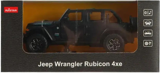 Jeep Wrangler Rubicon 4xe Black Diecast Car 1:32 Scale