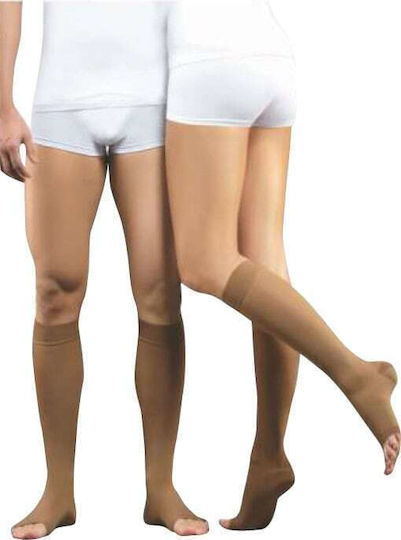 Kalmedica Calf High Socks With Open Toes 18-21 mmHg