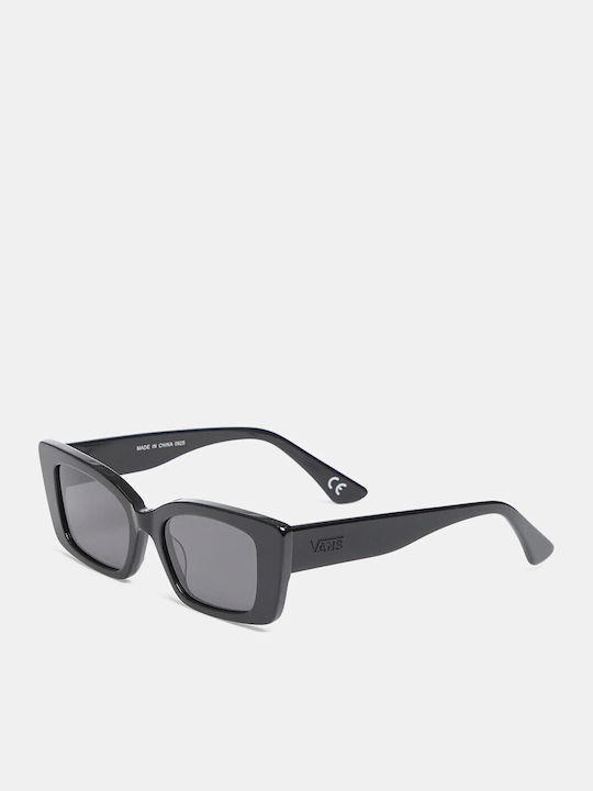 Vans Unisex Sunglasses with Black Horn-Rimmed Frame and Black Lens VN000T09BLK
