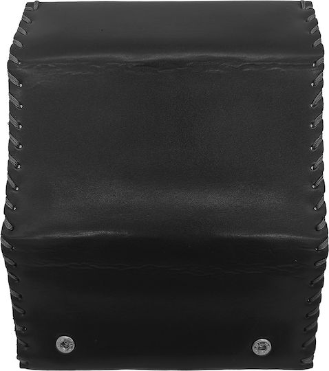 Gift-Me Tobacco Pouch Made of Artificial Leather with Button Dark Gray