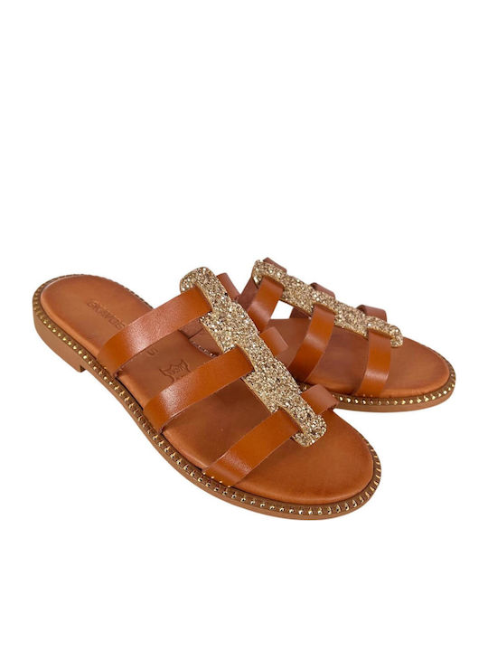 Sandale Casual Damă Din Piele Tabac Maro