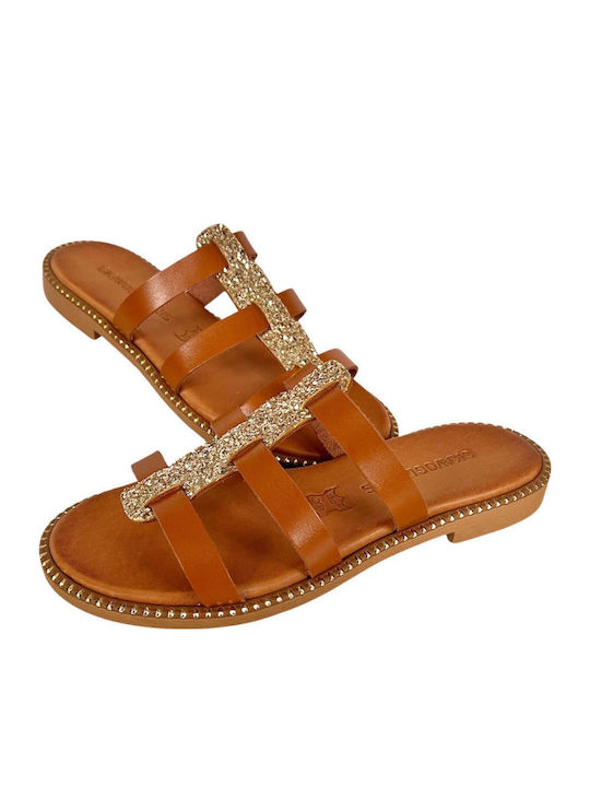 Sandale Casual Damă Din Piele Tabac Maro